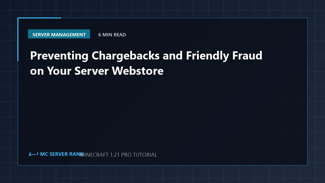 Preventing Chargebacks and Friendly Fraud on Your Server Webstore