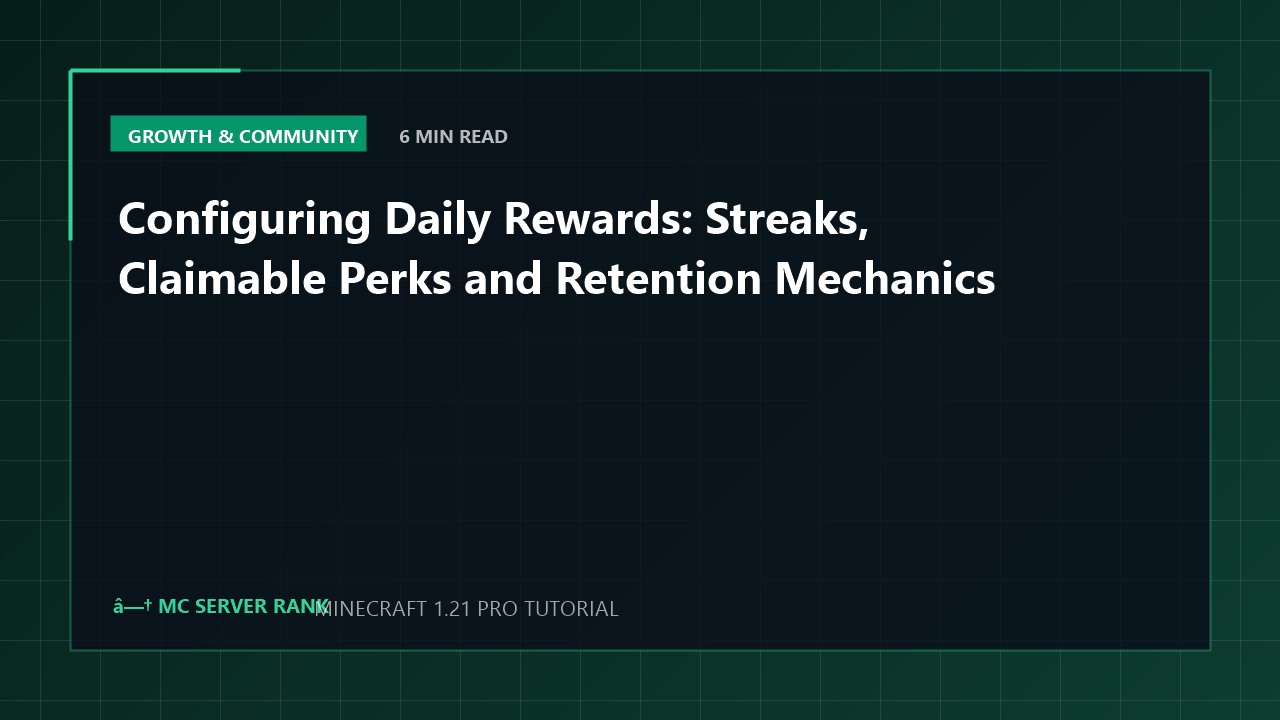 Configuring Daily Rewards: Streaks, Claimable Perks and Retention Mechanics